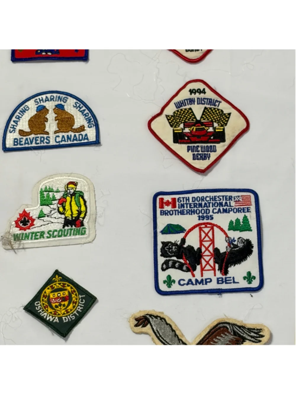 Vintage Scouts Canada Whitby District Patch Lot Camporee Cuboree Beaver Cub